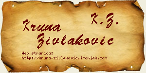 Kruna Zivlaković vizit kartica